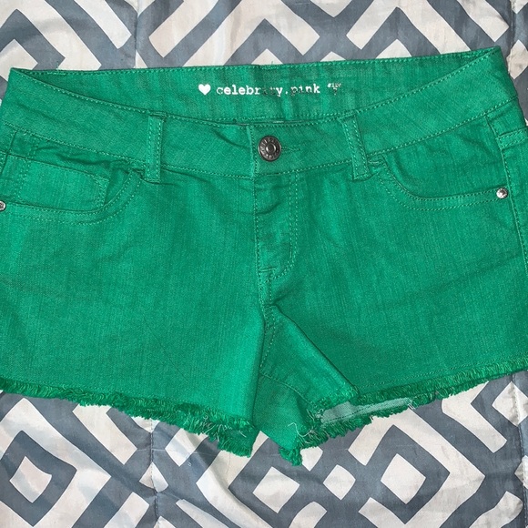 Celebrity Pink Pants - Green Shorts
